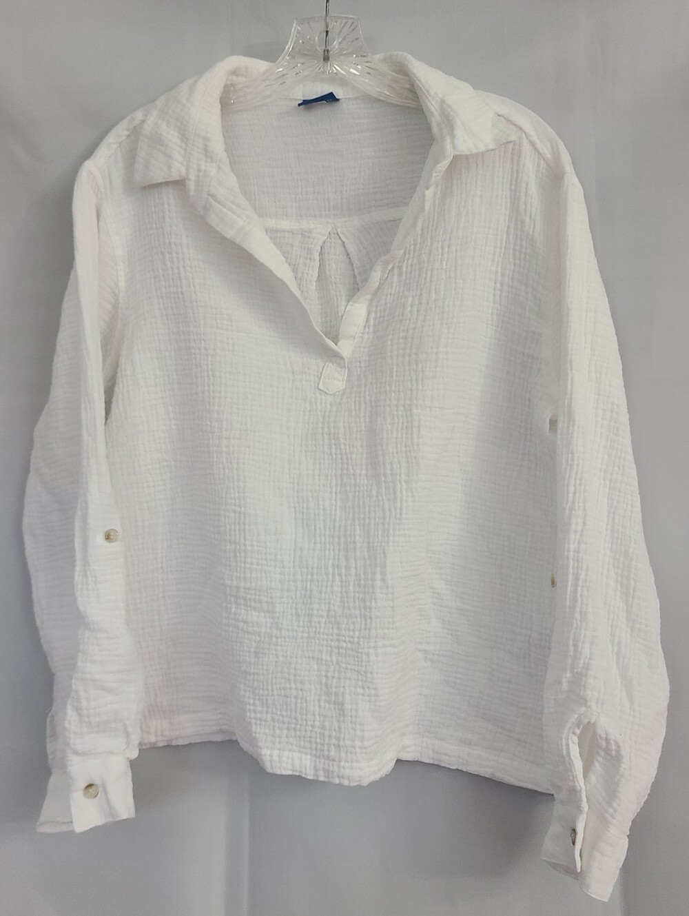 Rip Skirt Sz M White Cotton Gauze Lightweight Boxy Beach Coastal Boho Casual Top